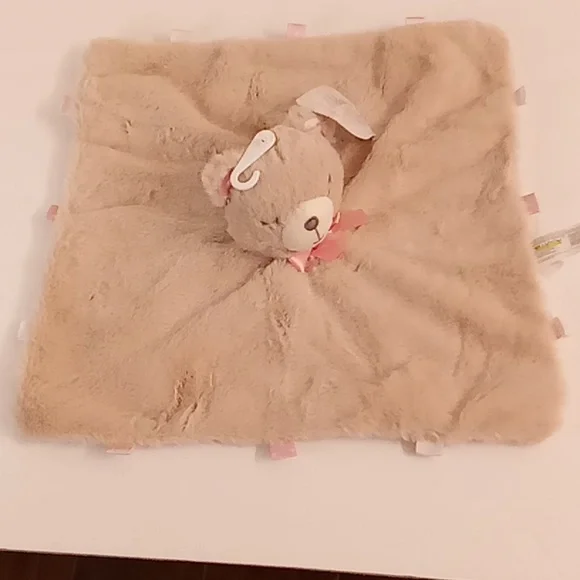 NEW Kelly Baby Lovey Lovie Bear rattler one size beige-pink colors B18 P - Picture 3 of 7